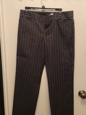 Dockers Women's Dark Charcoal Pinstripe Dress Pants